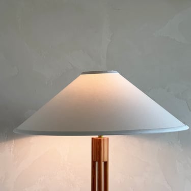 Vintage Solid Pine Scandinavian Floor Lamp