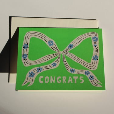 Red Cap Cards Perfect Bow Congrats Greeting Card