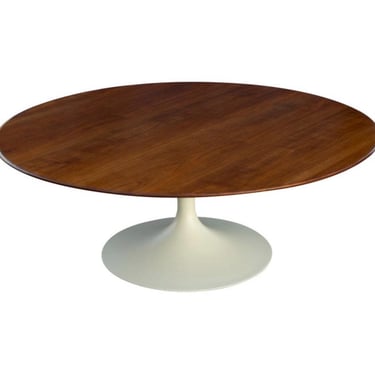 Wonderful Vintage Knoll Saarinen Walnut & Iron Mid Century Modern 42” Coffee Table 