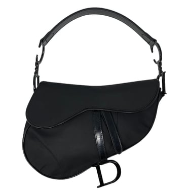 Dior Black Nylon Saddle Bag