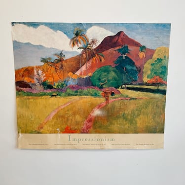 Impressionism Exhibition Poster, Tahitian Landscape Paul Gauguin 1989 Poster Switzerland