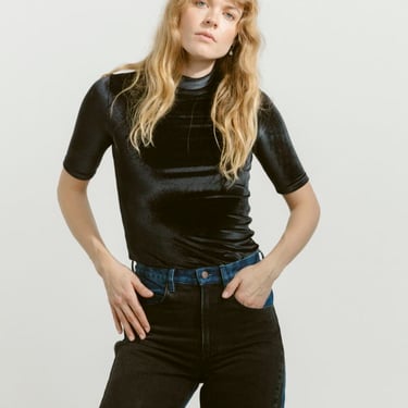 Carleen Mockneck Siren Tee - Black Velvet