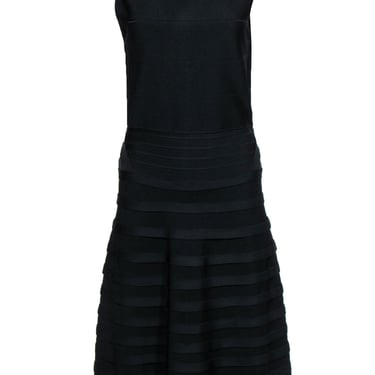 Emporio Armani - Black Sleeveless Tiered Dress Sz 8