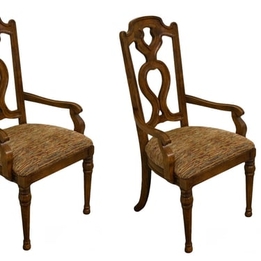 Set Of Two Drexel Heritage Spanish Revival Dining Arm Chairs 183-810 