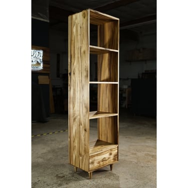 Fullstack Bookcase, Modern Vinyl Storage, Rounded Corners (Shown in Myrtle) 