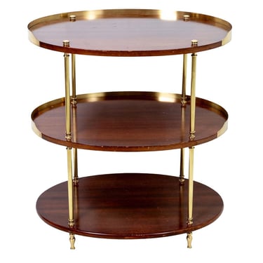 Campaign Style Mahogany Side Table