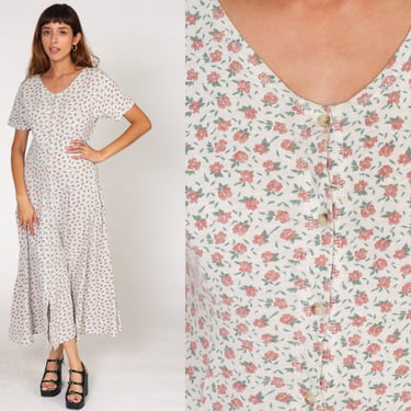 princess polly baby blue dress Vintage 90s The Limited Tulip Button Front Maxi Dress Large – Thanks, It's  Thrifted Vintage & Retro main image 1