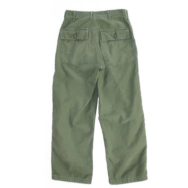 vintage army pants / OG 107 pants / 1960s OG 107 cotton sateen army pants 28 