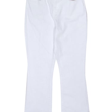 L'Agence - White Denim Jeans w/ Ribbon Hem Detail Sz 2