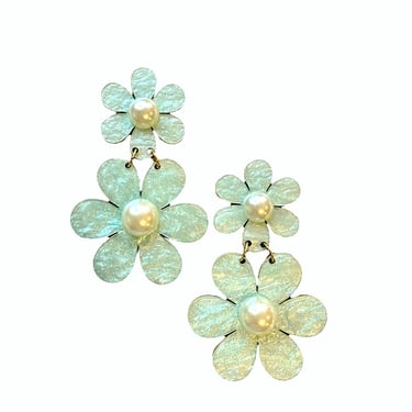 Sample Sale Sky Blue Acrylic Double Daisy Statements