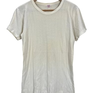 Vintage 50's 60's Sears Blank White T-Shirt Large