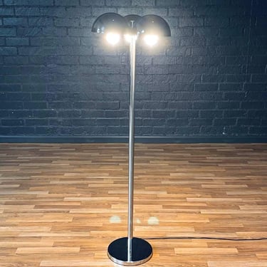 Mid-Century Modern 3-Orb Dome Chrome Floor Lamp, c.1960’s 