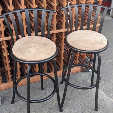 Pair of Cushioned Barstools