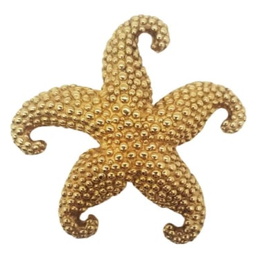 18K Gold Starfish Pin Brooch by Aya Azrielant 