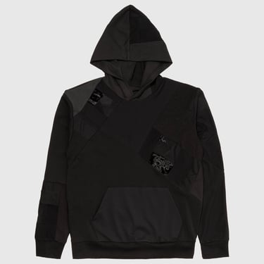 black 'all-over reroll' hoodie