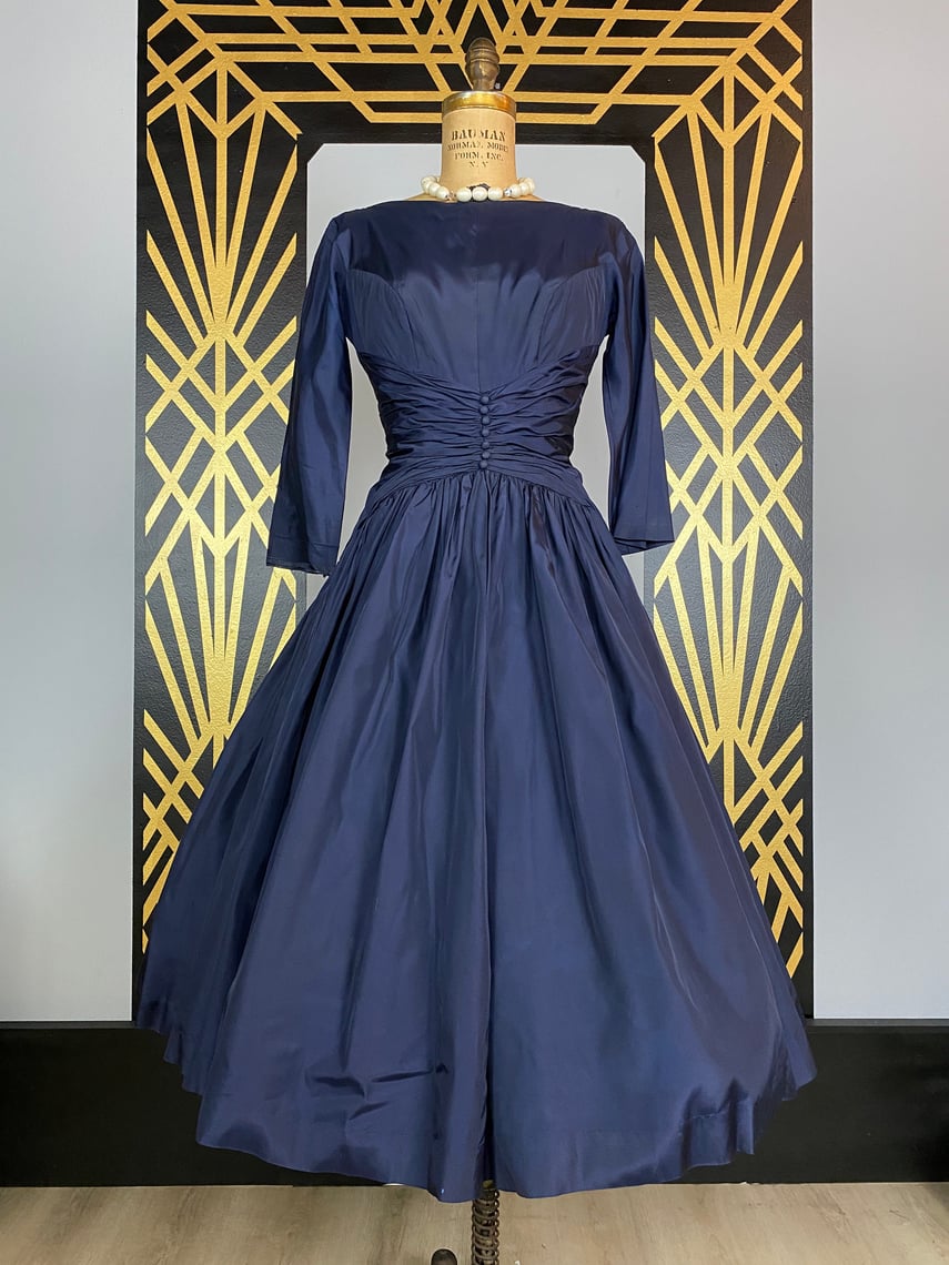 Navy blue 50s dress outlet