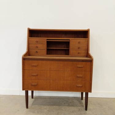 Vintage Danish Modern Teak Secretary Desk / Vanity 