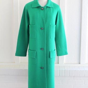 1960s - Wool Knit - Kelly Green - Spring Coat - by G Lartor - MCM 