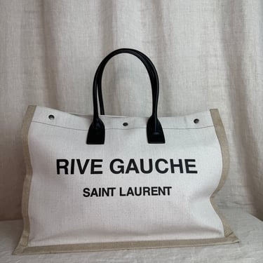 Saint Laurent Rive Gauche Canvas Tote