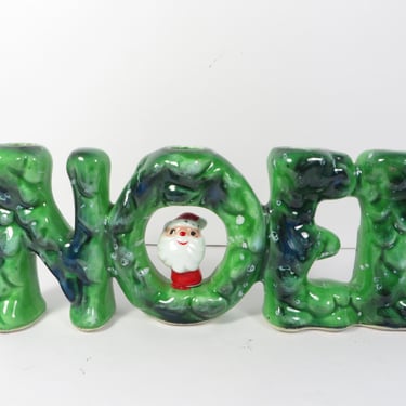 Vintage 1960 Holt Howard Wintergreen NOEL Santa Candle Holder 