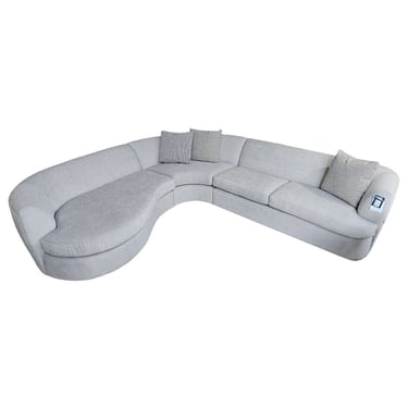 3pc. Curved Sectional in Platinum