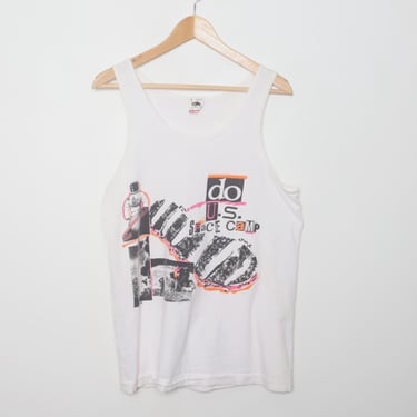 vintage U.S. 1980s 90s SPACE CAMP slouchy vintage summer tank top -- size medium -- FREE shipping U.S.A 