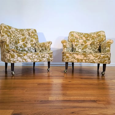 Mid Century Selig of Monroe Pair of Club Chairs 