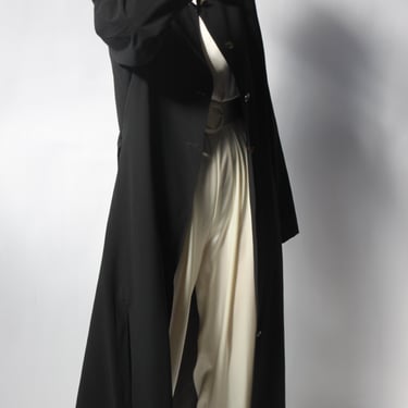 90s Long Black Lightweight Coat