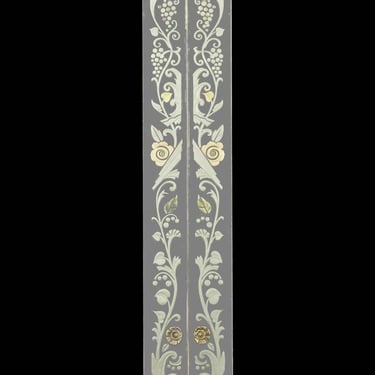 Pair of Waldorf Astoria Etched Glass Hand Painted Mirror Frame Moldings WAN284147
