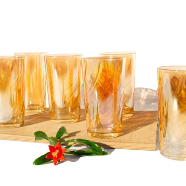 Set of 6 Vintage Glasses, Drinkware, Tumblers, Jeannette Glass, Vintage Glassware 
