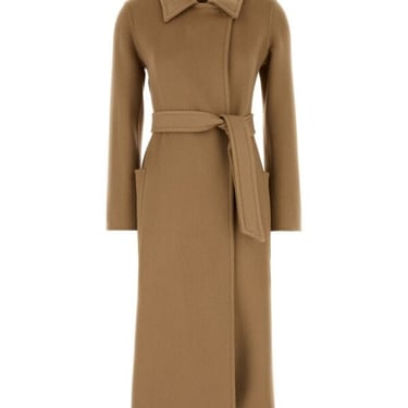 Max Mara Women Camel Cashmere Artur Coat