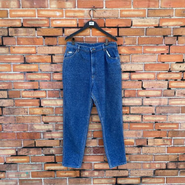 vintage 80s blue medium wash yoke lee jeans / 32