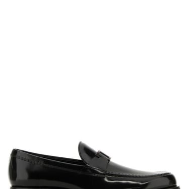 Tod's Men Black Leather T Timeless Loafers