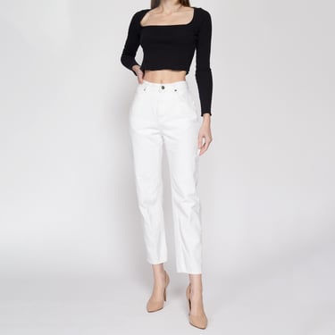 Petite Small 90s White High Waisted Jeans 26