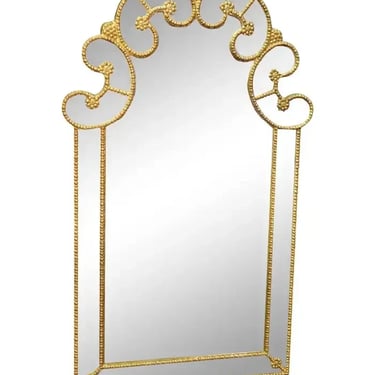 Superb Gilded Frame Hollywood Regency Wall Mirror Draper Era