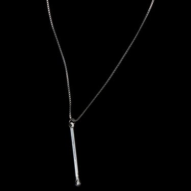 Nº 105 Modernist Sterling Matchstick Pendant Necklace