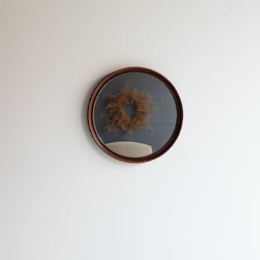 Round Wood Frame Mirror