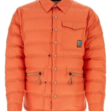Moncler Man Orange Nylon Lavachey Down Jacket