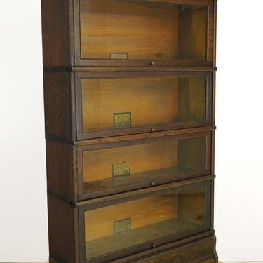 Globe Wernicke Four Section Oak Barrister Bookcase