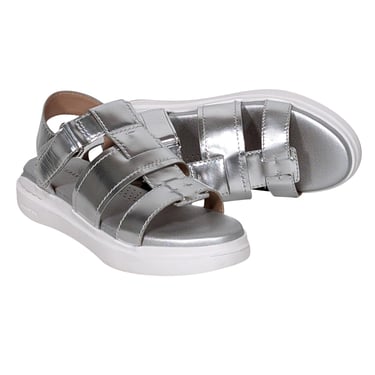 Cole Haan - Metallic Silver Strappy Sandals Sz 7