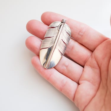 Lena Platero Sterling Silver Feather Brooch 