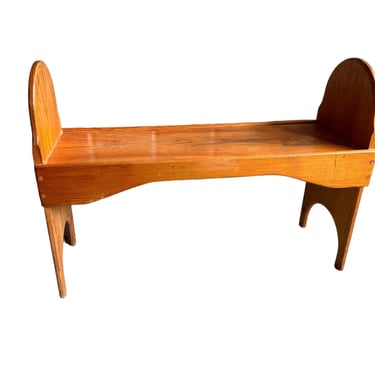 Vintage Wood Stool Bench 