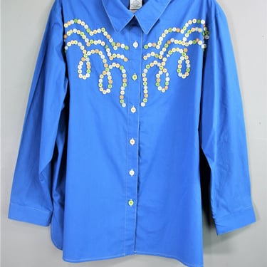 Urban Cowgirl - Blue - Button Yoke - Bob Mackie | No Grit, No Glory ...