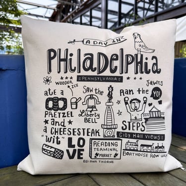 Philadelphia bird Linen Pillow