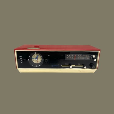 Vintage Clock Radio Retro 1960s Westinghouse + Model RLF4330A + Matador + Mid Century Modern + AM FM Radio + Home Audio + Table Decor 