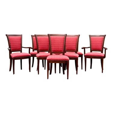 Transitional Set of 8 Upholstered Dining Chairs - Made in Canada 
