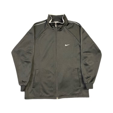 (M) Black Nike Fit Dry Track Jacket 041422 JF