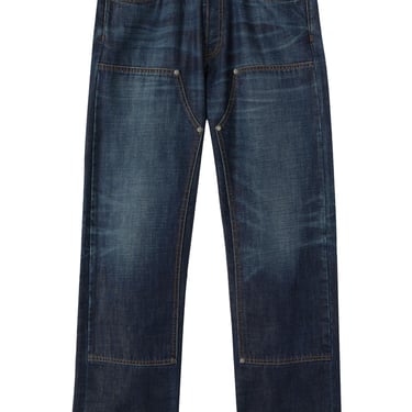 Palm Angels Men Workwear Monogram Jeans