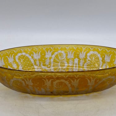 Bohemian Amber-Flashed Glass Bowl Flared Form, Circa 1900 