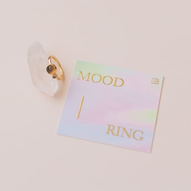 mood stone ring, color changing mood jewelry, hippie ring, gradient ring, y2k ring, good energy jewelry, rainbow stone ring, retro mood ring 